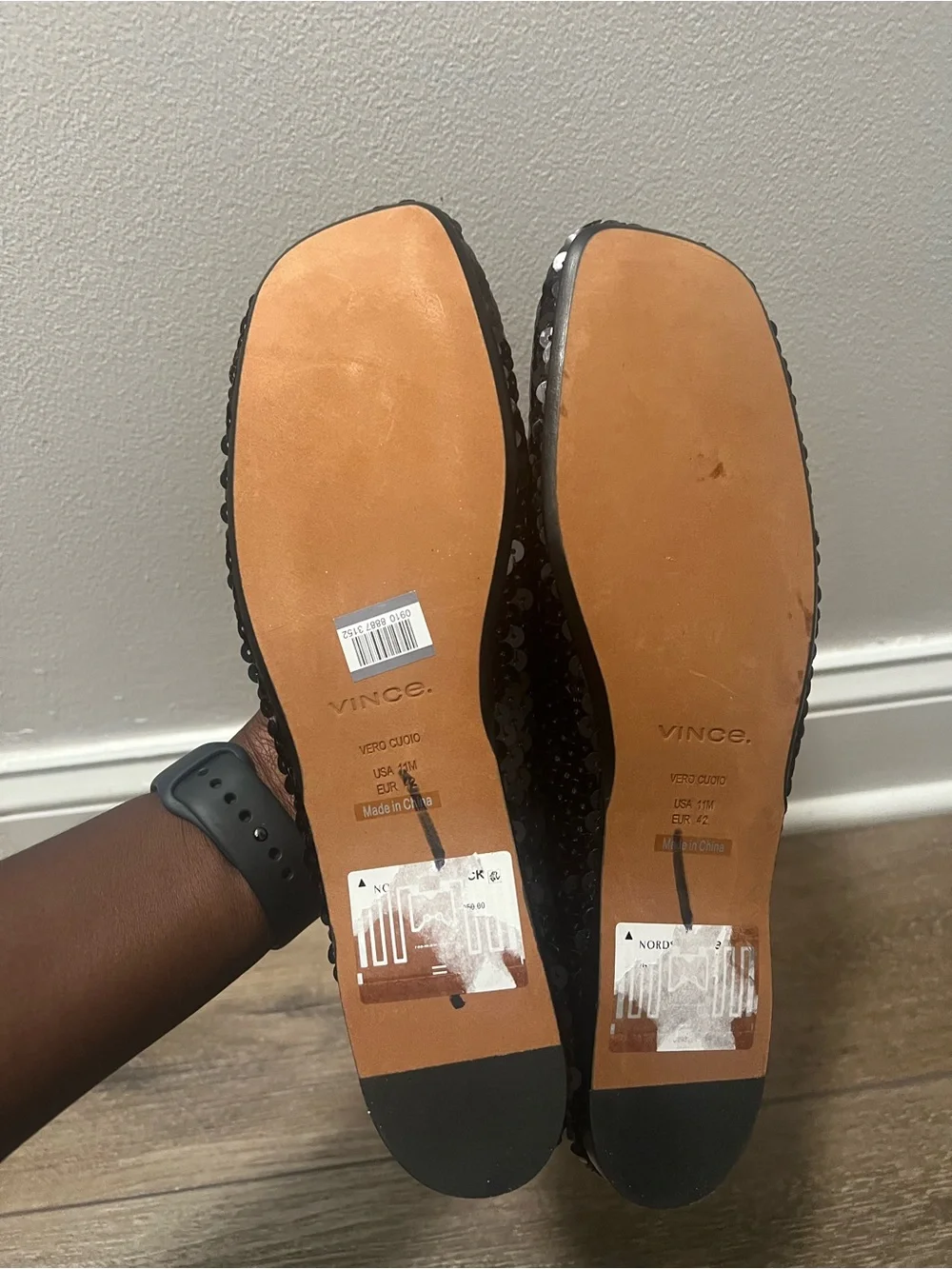 Vince Leah Sequin Ballet Flats